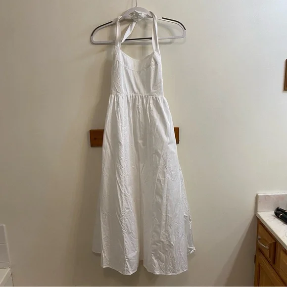 Hill House Home The Fleur Midi Dress White Summer Halter Cotton Women's Sz  XXS - www.disolcolor.com